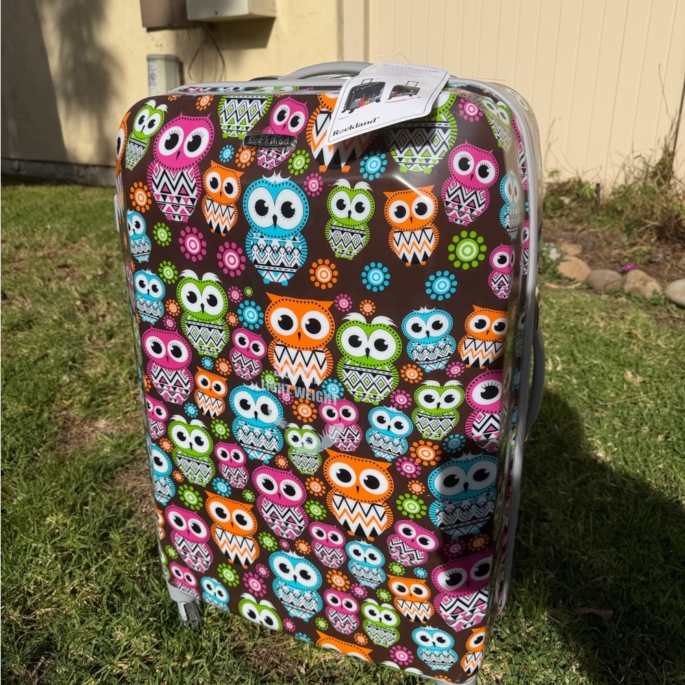 Colorful Owl Pattern Suitcase Cover (includes 2)